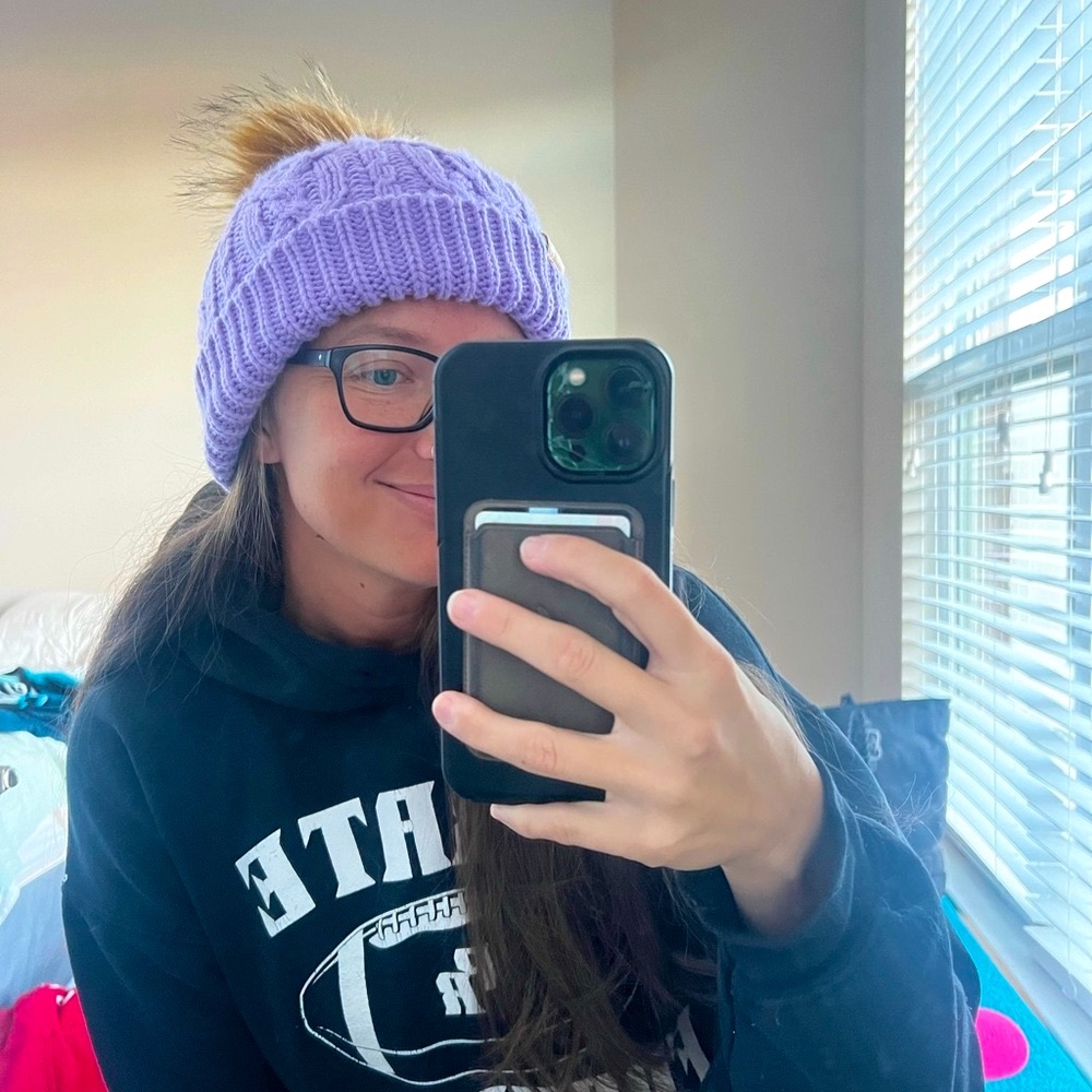 Fleece Lined Beanie with Pompom